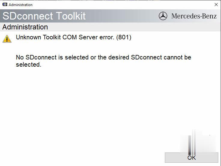 MB SD C4 ‘Unknown Toolkit COM Server Error 801’ Solution-1 (3)